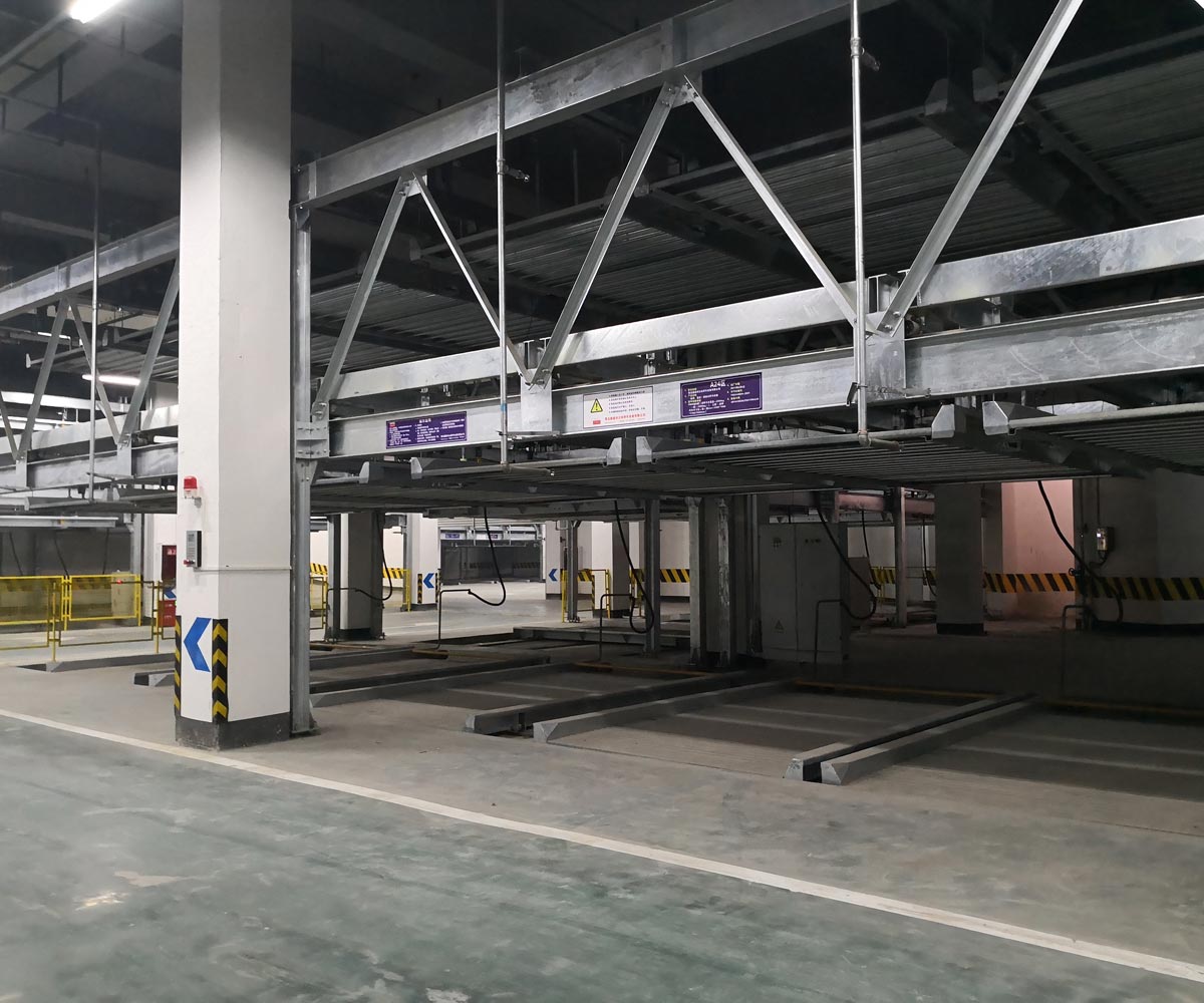 芒市負一正三地坑PSH4D1四層升降橫移機械式立體停車設備